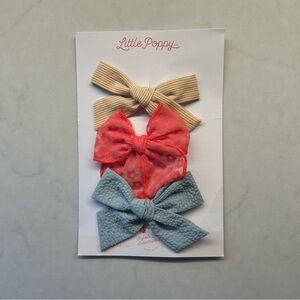 Little Poppy Spring Bow Clip Set - NEW!